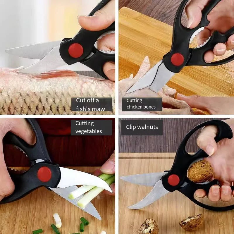 Stainless Steel Kitchen Scissors Set – 3-Piece Multipurpose