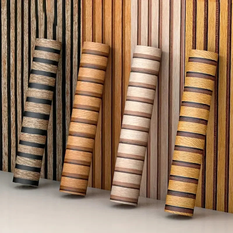 Wood Grain Peel & Stick Wallpaper – Waterproof PVC Wall Sticker 45cm