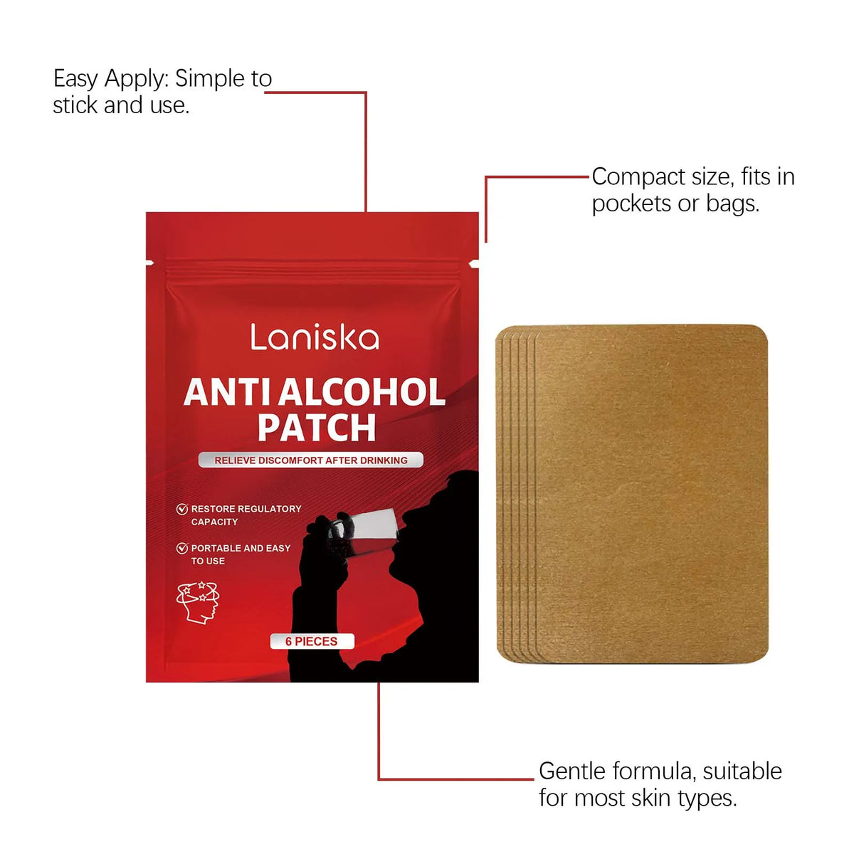 Laniska Herbal Body Care Patch – Moisturizing, 6 Pcs