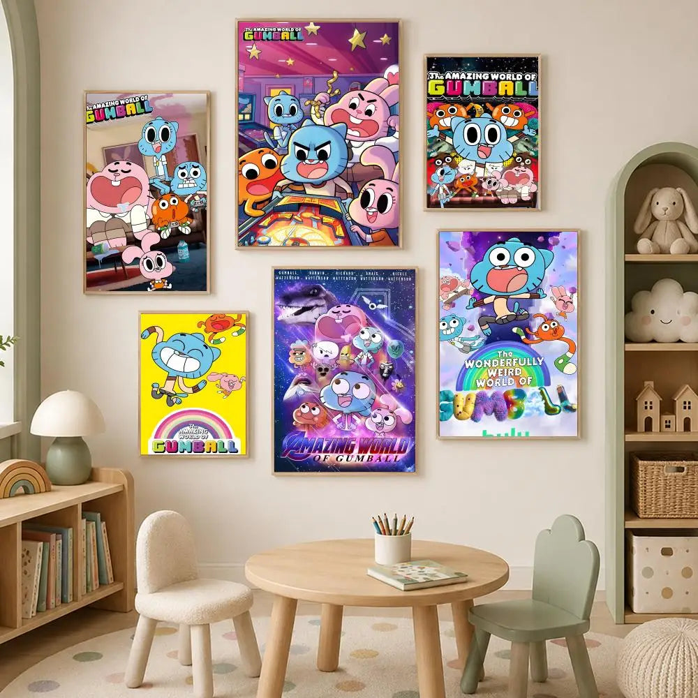 Amazing World of Gumball Self-Stick HD PVC Wall Poster