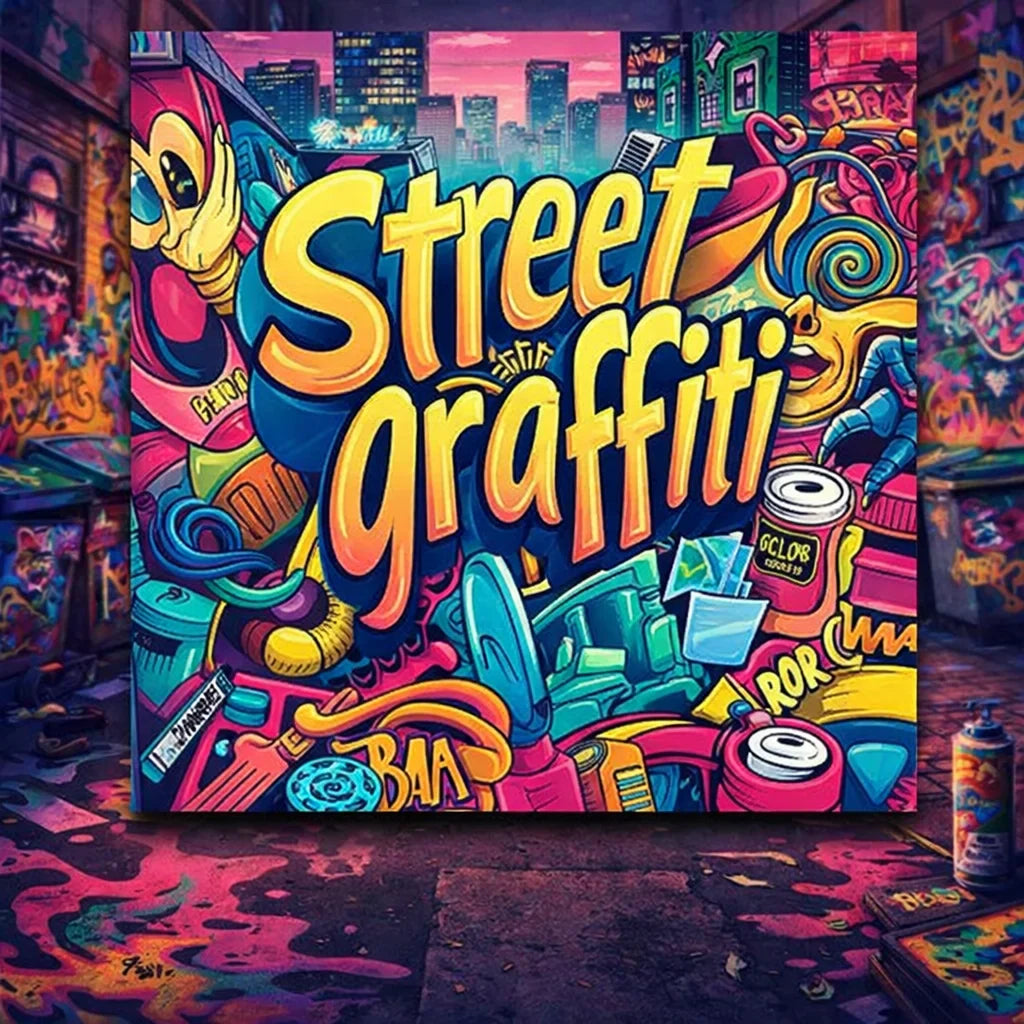 Street Graffiti Colouring Book Adult Picture Designs Anti Stress