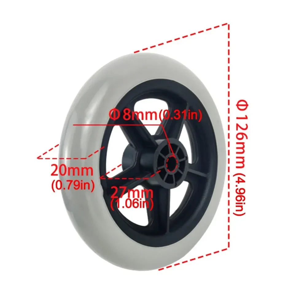 Wheelchair Front Castor Durable Anti Slip Shopping Cart Wheels