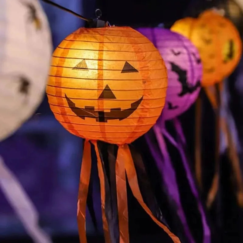 Halloween Paper Lanterns Party Decoration Pumpkin Lantern Spider Bat
