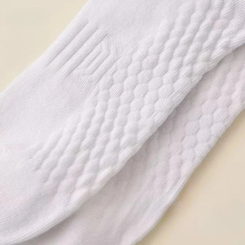 Men's Warm Cotton Short Socks – Black & White Business Sport Set