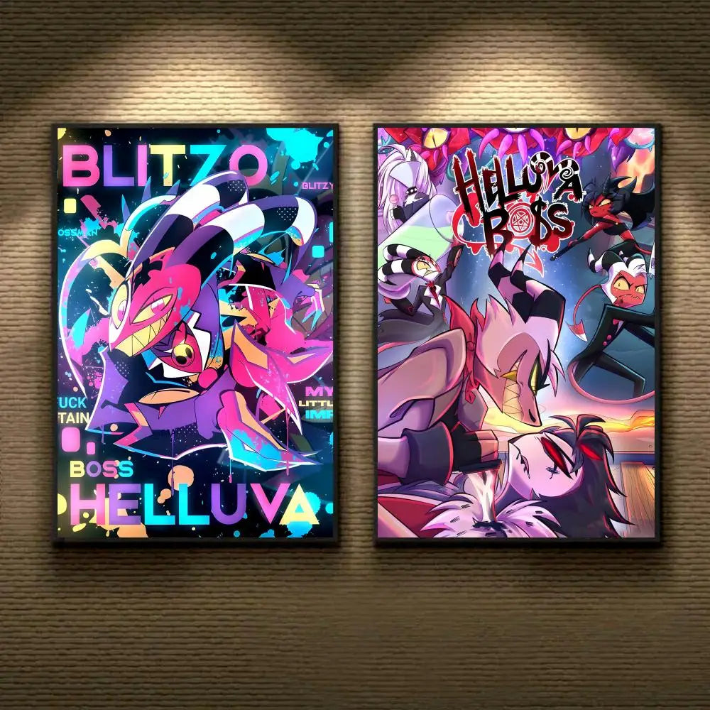 Helluva Boss Anime Wall Poster – Removable Sticker Mural Decal