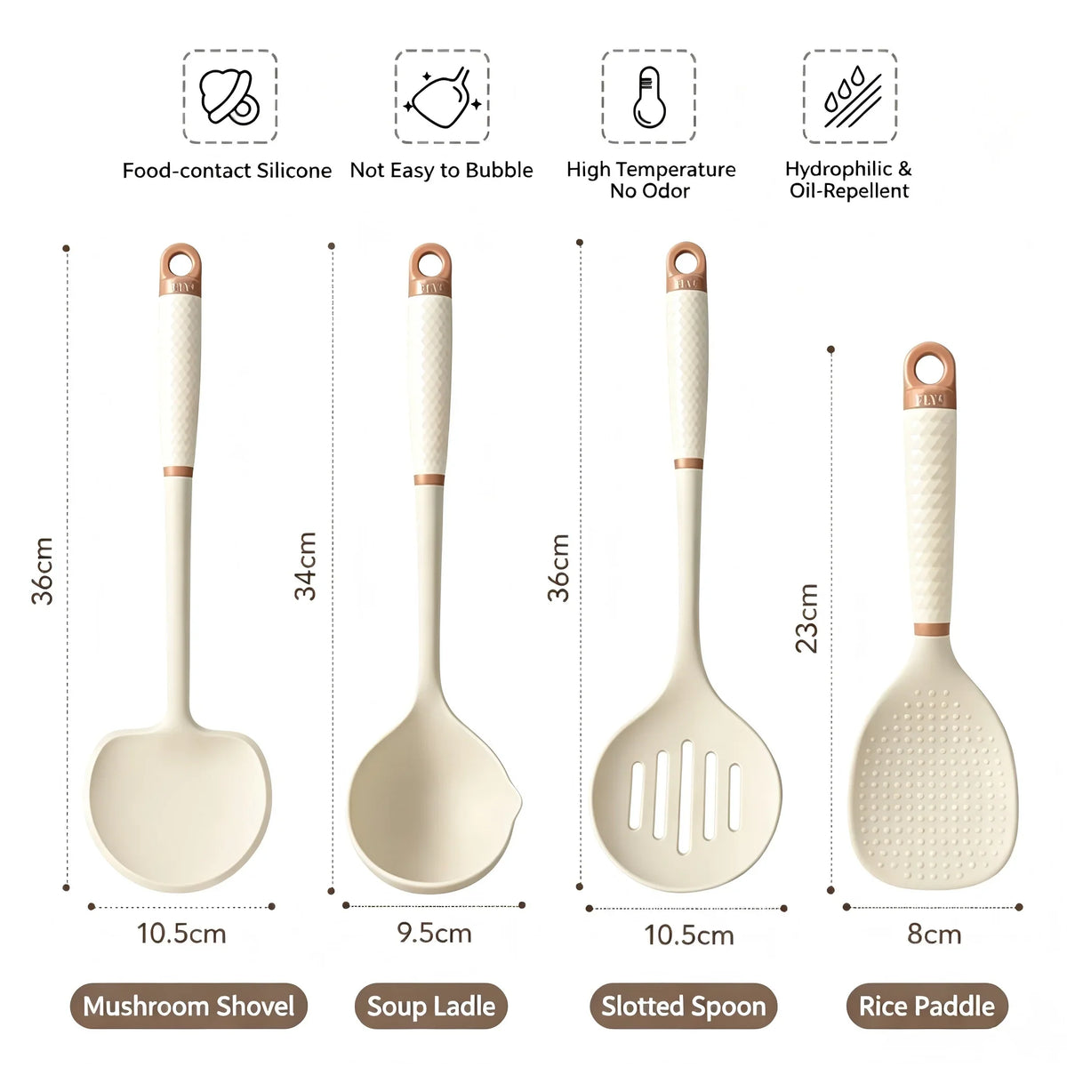PLYS Silicone Kitchen Utensil Set – Heat Resistant Cooking Tools
