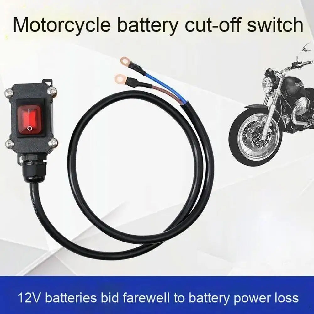 Motorcycle Battery Kill Switch – Waterproof 12V/24V Power Cut Off