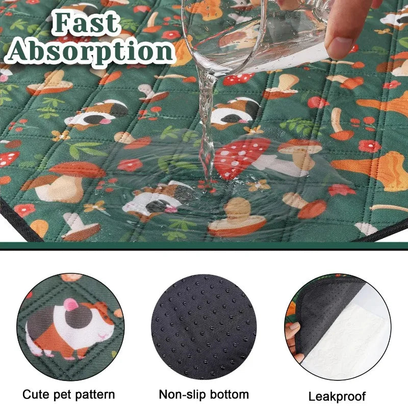 Washable Guinea Pig & Hamster Cage Mat – Waterproof Anti-Slip