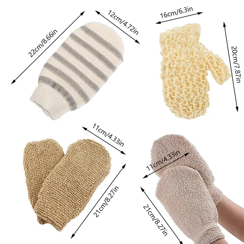 Exfoliating Bath Glove | Hemp & Bamboo Fiber Scrubber