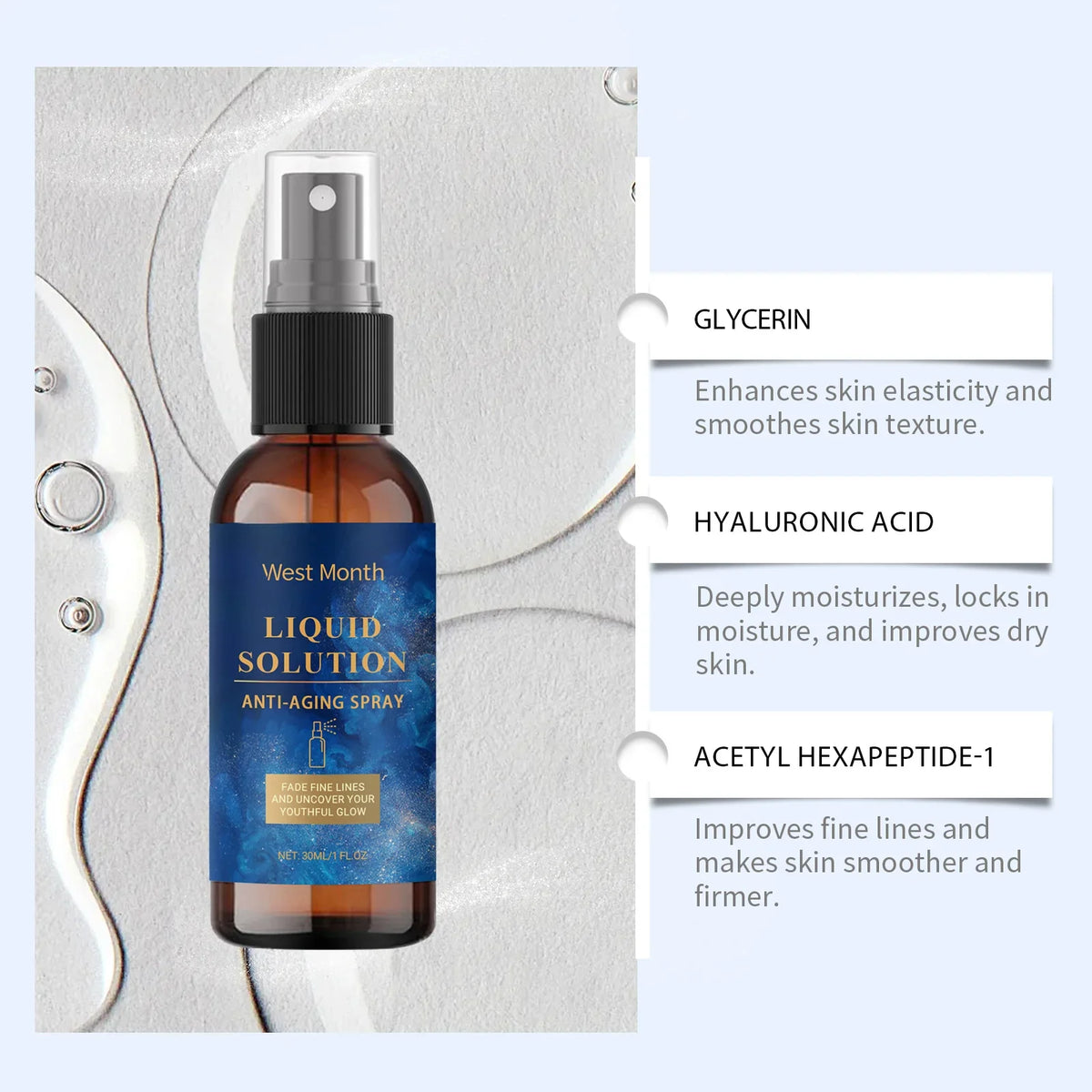 WEST MONTH Anti-Aging Facial Serum – Firming, Lifting & Wrinkle Cream