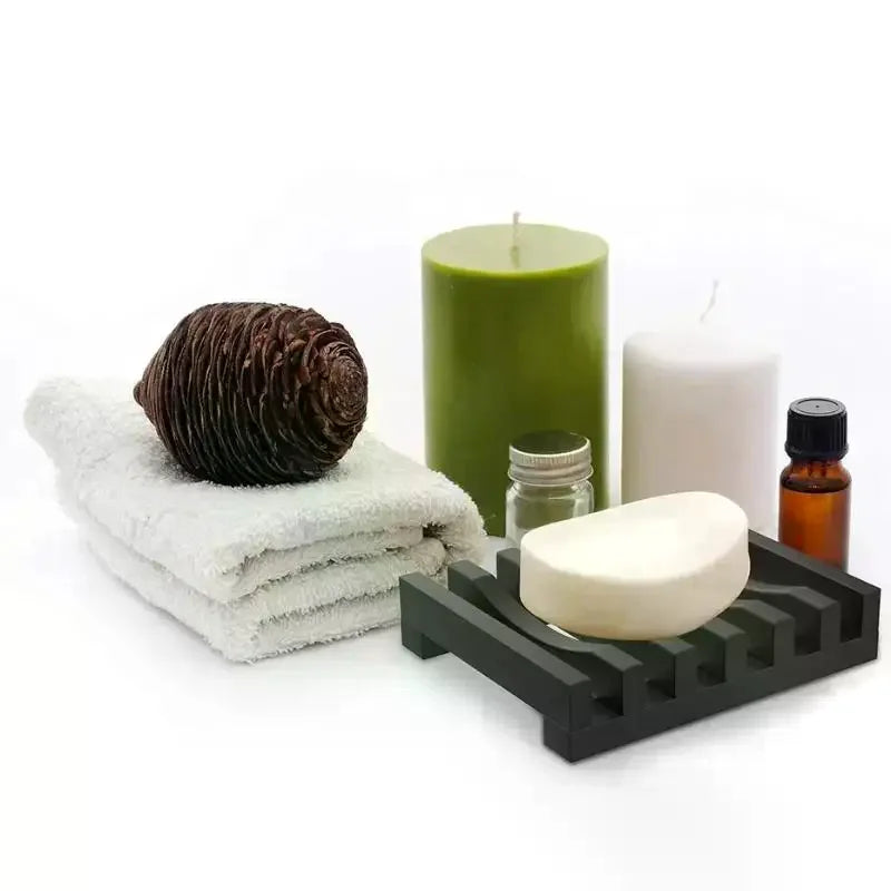 Flexible Silicone Soap Holder – Hollow Drainage Bar Soap Dish