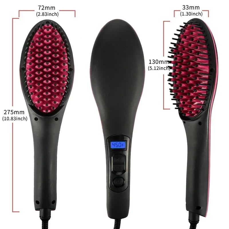 Ceramic Electric Hair Straightener Brush & Beard Comb | 1800W