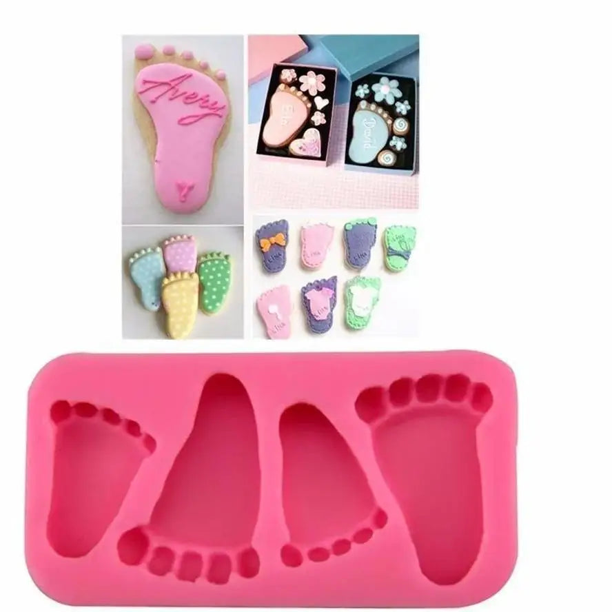 3D Baby Feet Silicone Mold – Fondant Chocolate Cake Baking