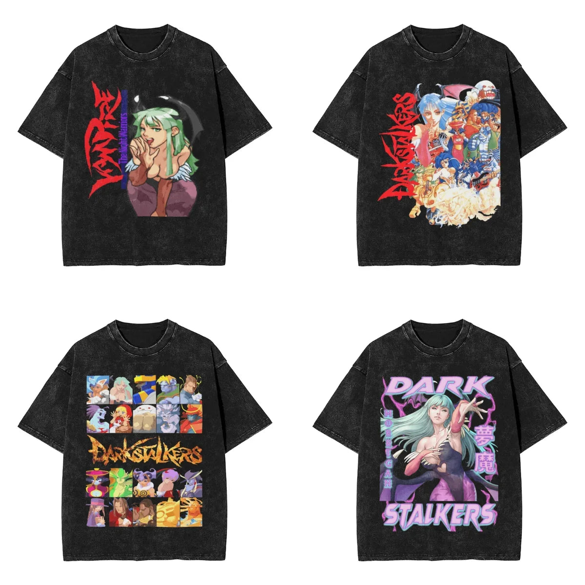 Darkstalkers Morrigan Men's Cotton Graphic T-Shirt | Washed Tee