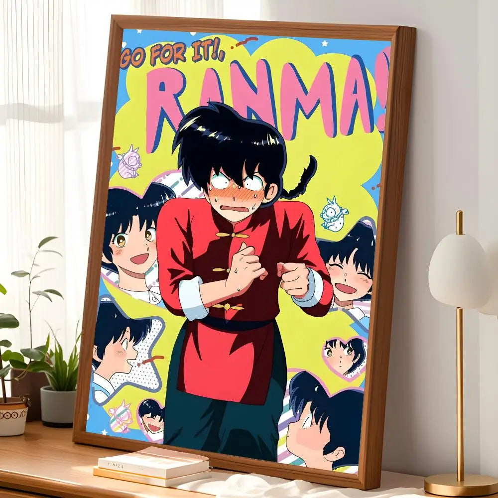Ranma Anime Self-Stick HD PVC Wall Poster – Waterproof Decor