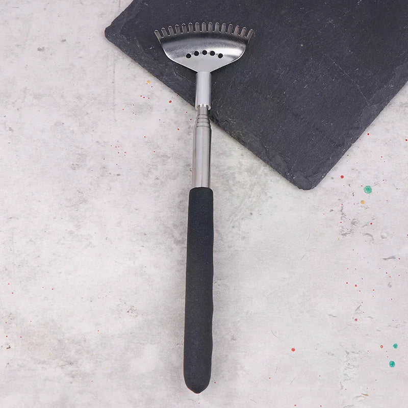 Extendable Back Scratcher – Telescopic Stainless Steel, 15 Rakes
