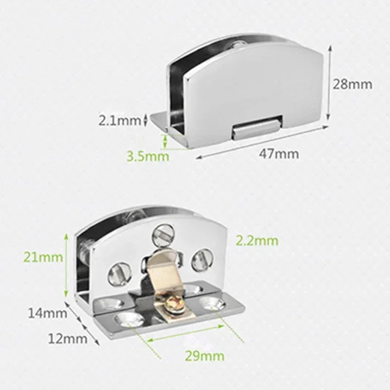 Zinc Alloy Glass Cabinet Hinge Silver | K845 K846 Replacement