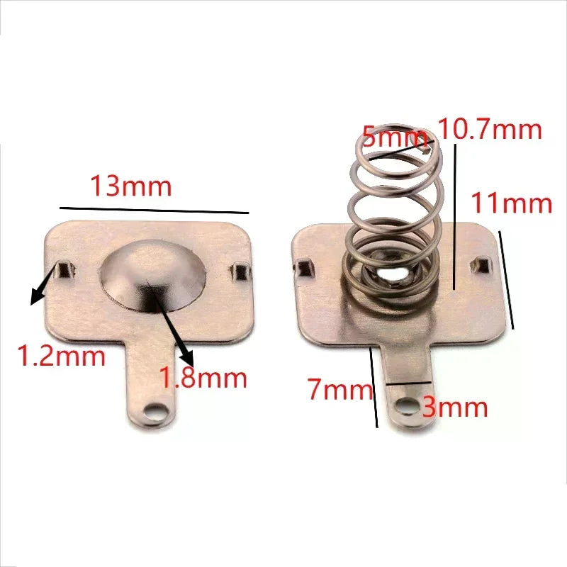 DIY Accessories 18650 Battery Sheet Spring Contact Box Positive