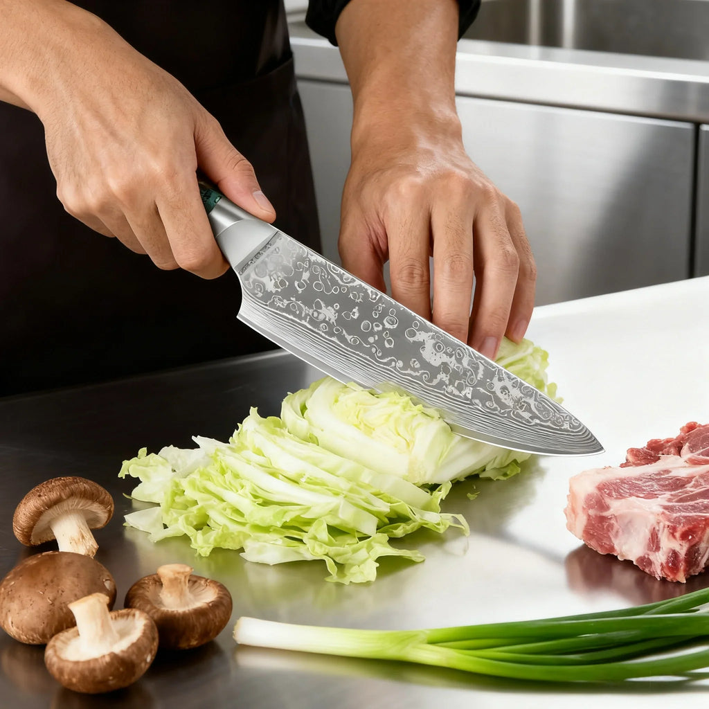 67-Layer Damascus Steel Chef Knife – Professional Kitchen Knife