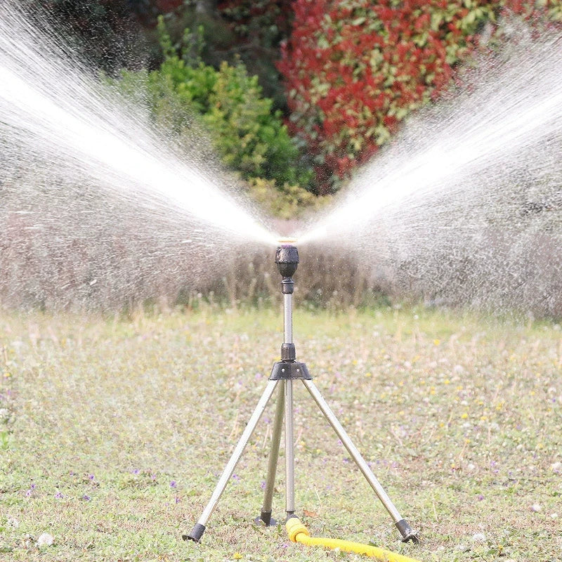 360° Rotary Garden Sprinkler – Telescopic Stainless Steel Tripod