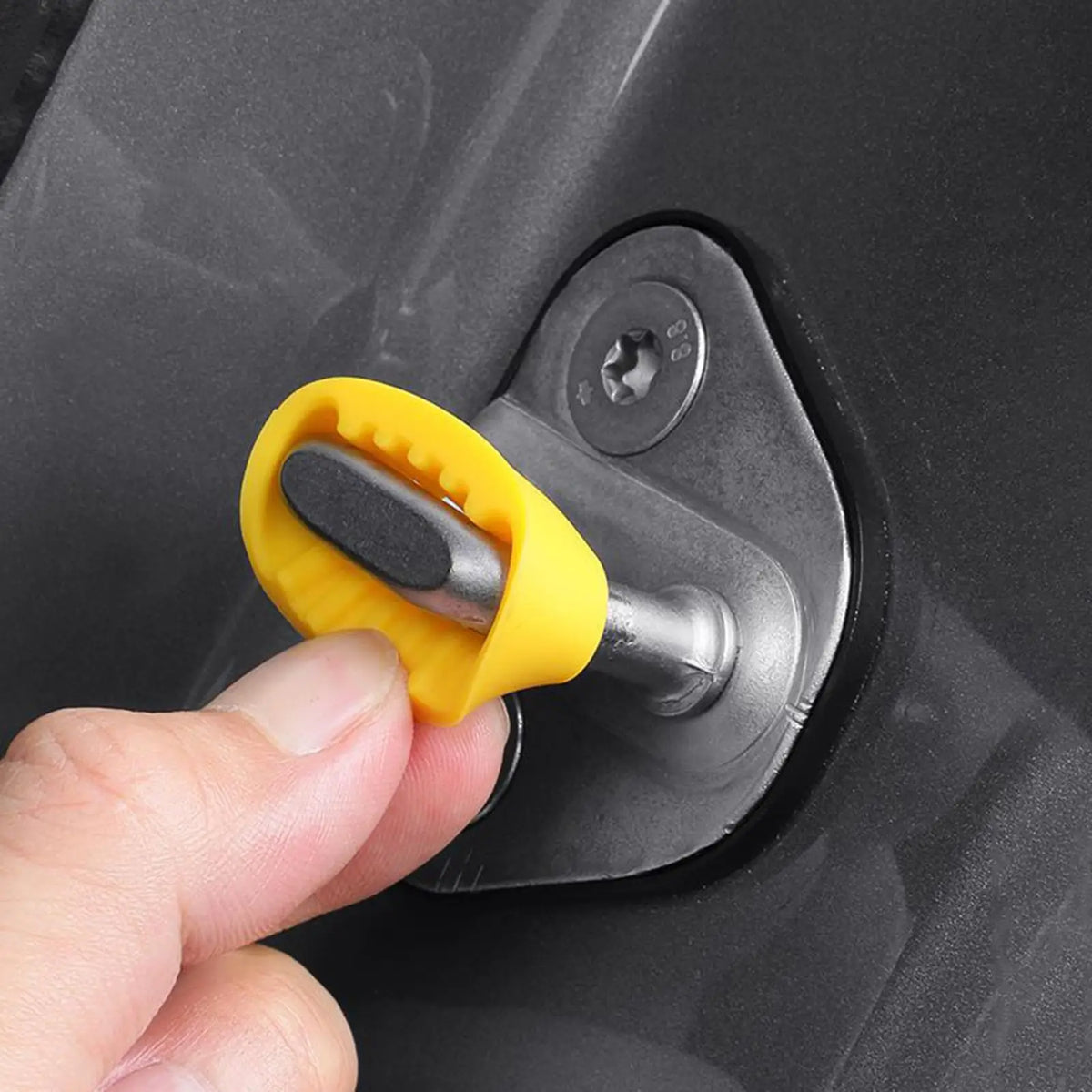 Silicone Car Door Lock Cover Pads – Anti-Vibration Damper 4pk