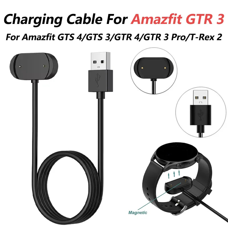 Amazfit GTR3 GTR4 GTS3 GTS4 T-Rex2 USB Fast Charger Dock