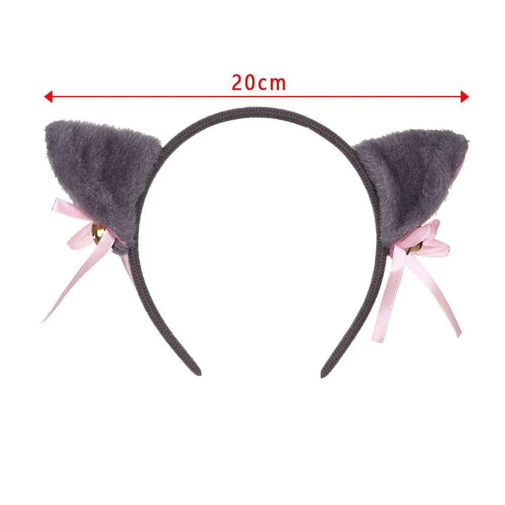 Anime Cat Ear Headband with Bell – Cosplay Hair Accessory