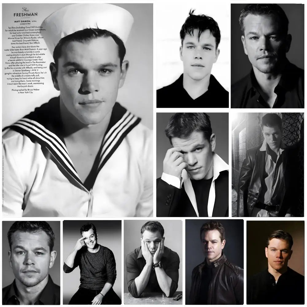 Matt Damon HD Art Poster – Waterproof Sticky Wall Decor