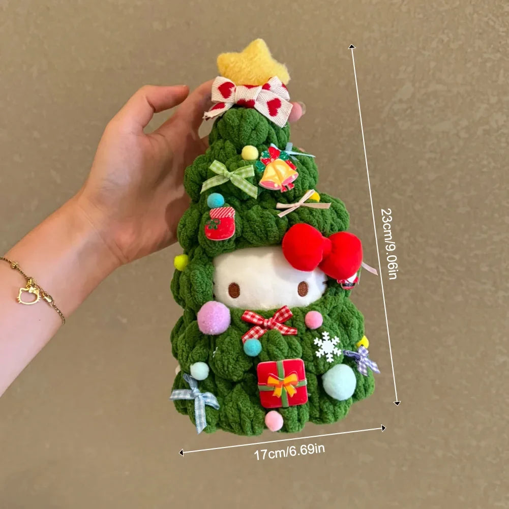 Handmade Crochet Christmas Tree Outfit for 17cm Plush Dolls