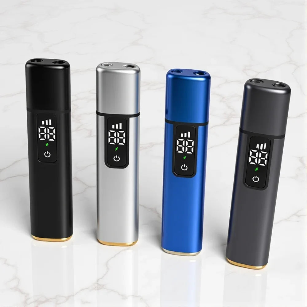 Rechargeable Nose & Facial Hair Trimmer – IPX7, USB, LED