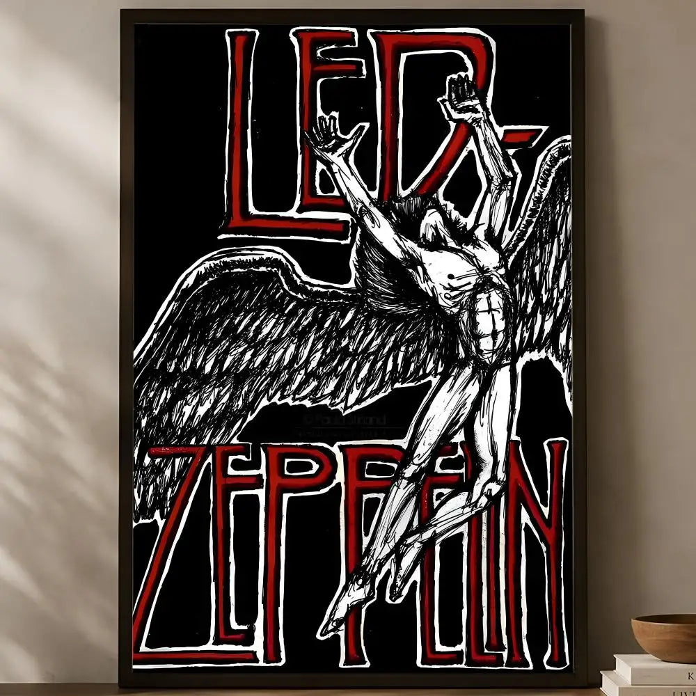 Led Zeppelin Self-Stick HD Wall Poster – Waterproof Room Decor