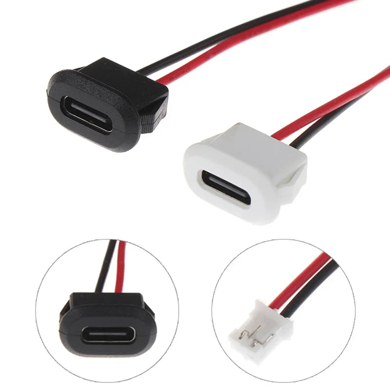 2Pin USB-C Waterproof USB Contor Direct Compression Female Base
