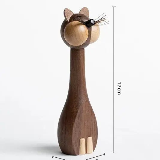Cat-themed Creative Wooden Ornaments Soft Furnishings Toys Home