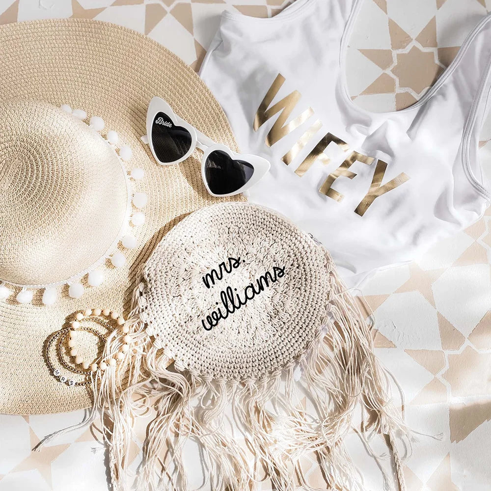 Personalized Mrs Fringe Purse | Bridal Shower & Wedding Gift