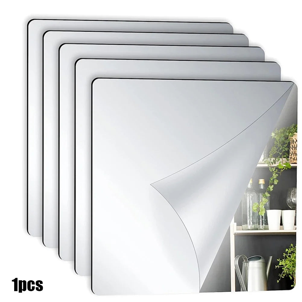 Flexible Acrylic Mirror Tiles | Self-Adhesive 20x20cm Sheets