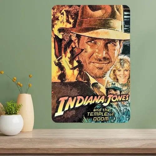 Indiana Jones Temple of Doom Vintage Metal Poster Sign
