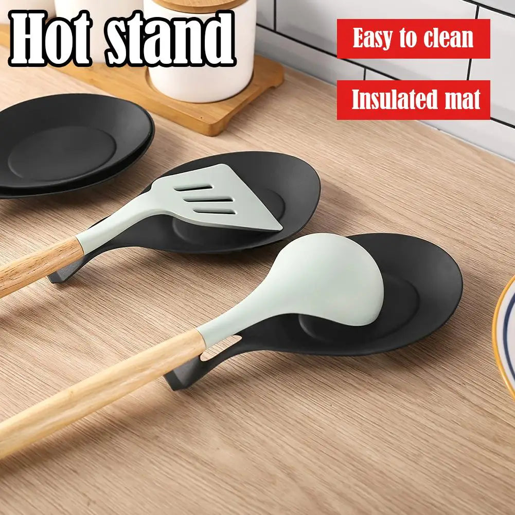 Silicone Spoon Rest & Spatula Holder – Heat-Resistant Kitchen Tray