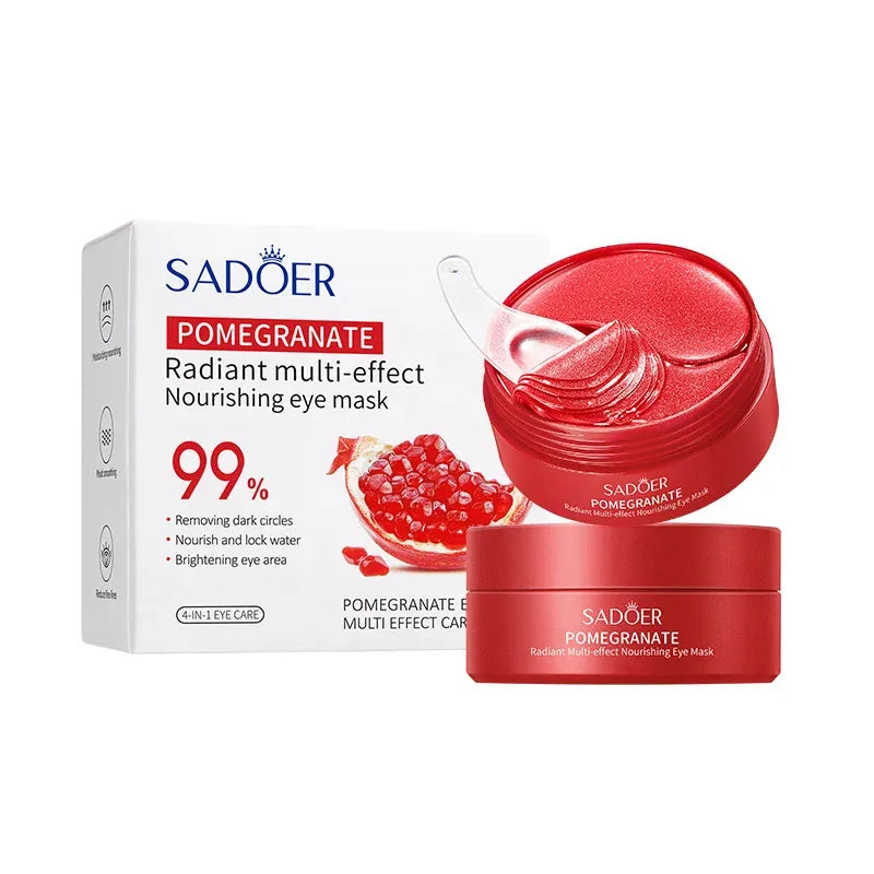 SADOER Red Pomegranate Eye Patches 60pcs – Moisturizing Mask