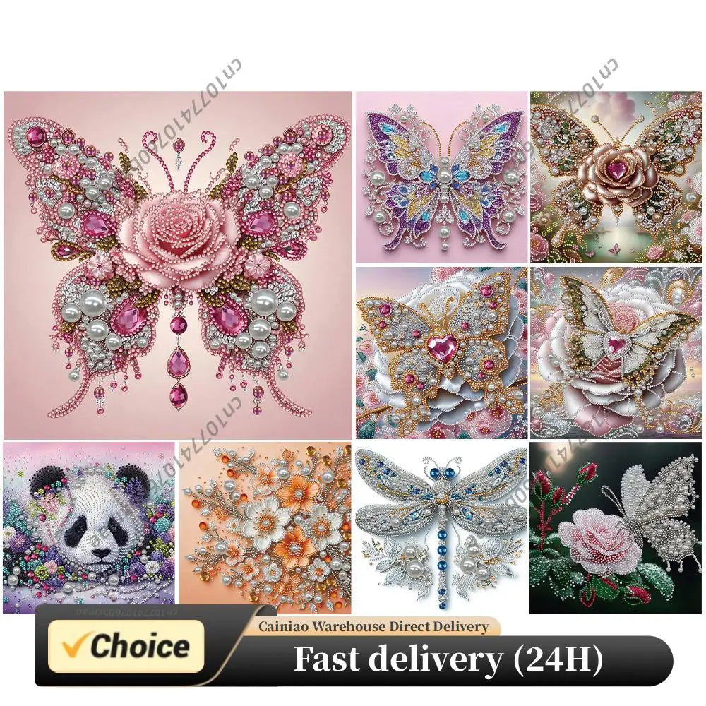 Pearl Gem Diamond Art Painting Frame 9 84x9 DIY Craft Adults Home