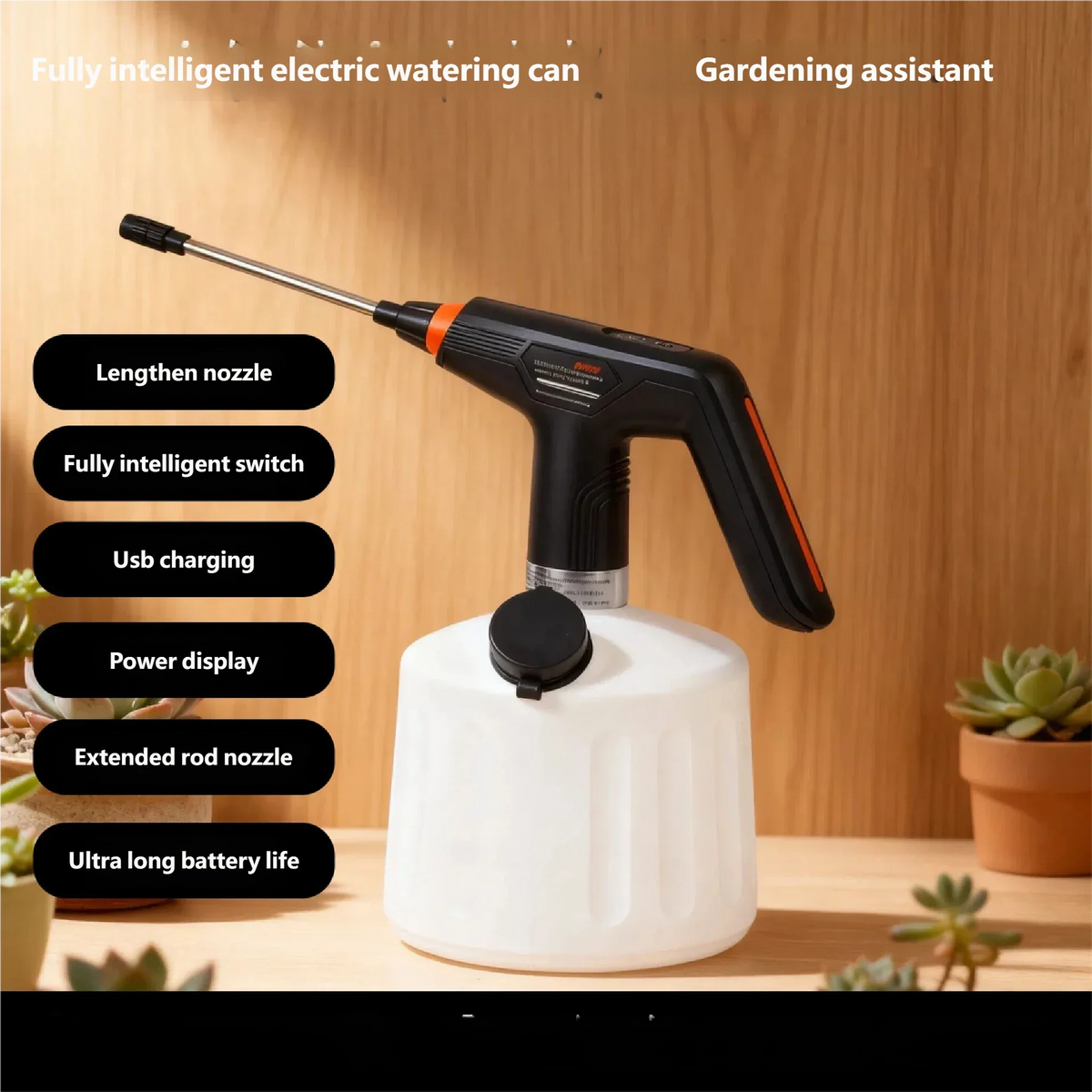 HOMEFISH 2L Electric Spray Bottle – Auto Mist Watering Can