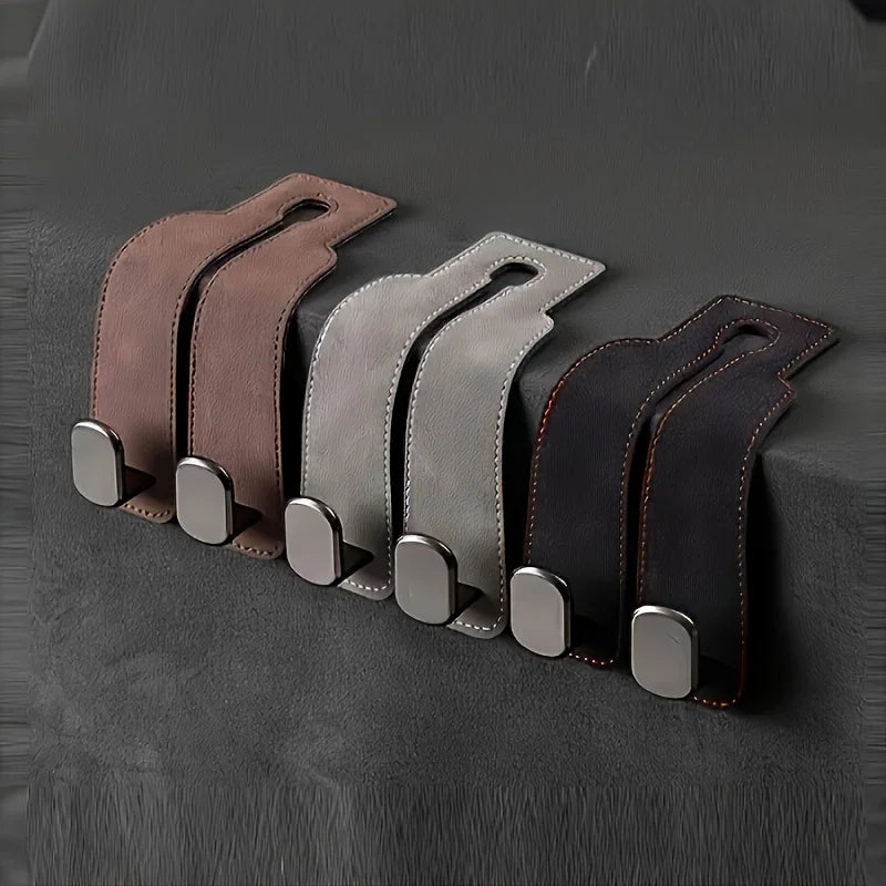 Car Seat Back Hook – Hidden PU Suede Organizer Hook