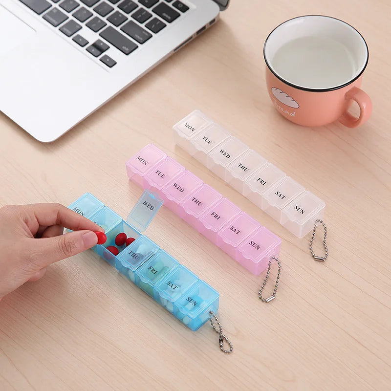 7 Days Pill Medicine Box Weekly Tablet Holder Storage Organizer