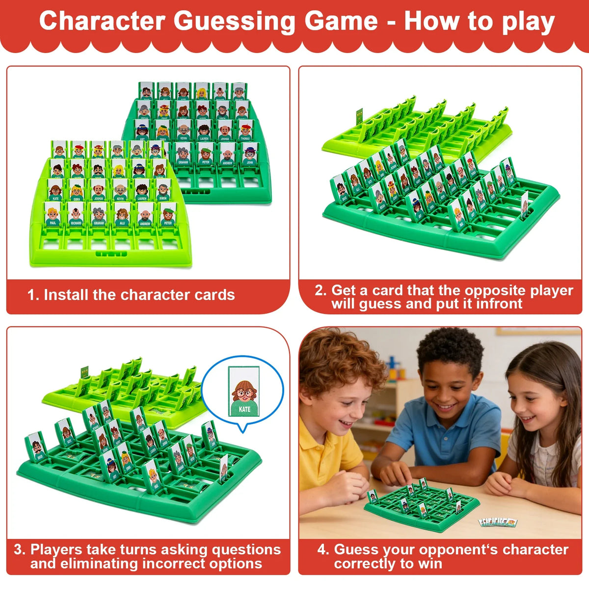 Guess Who I Am Board Game Logical Reasoning Children Puzzle Card