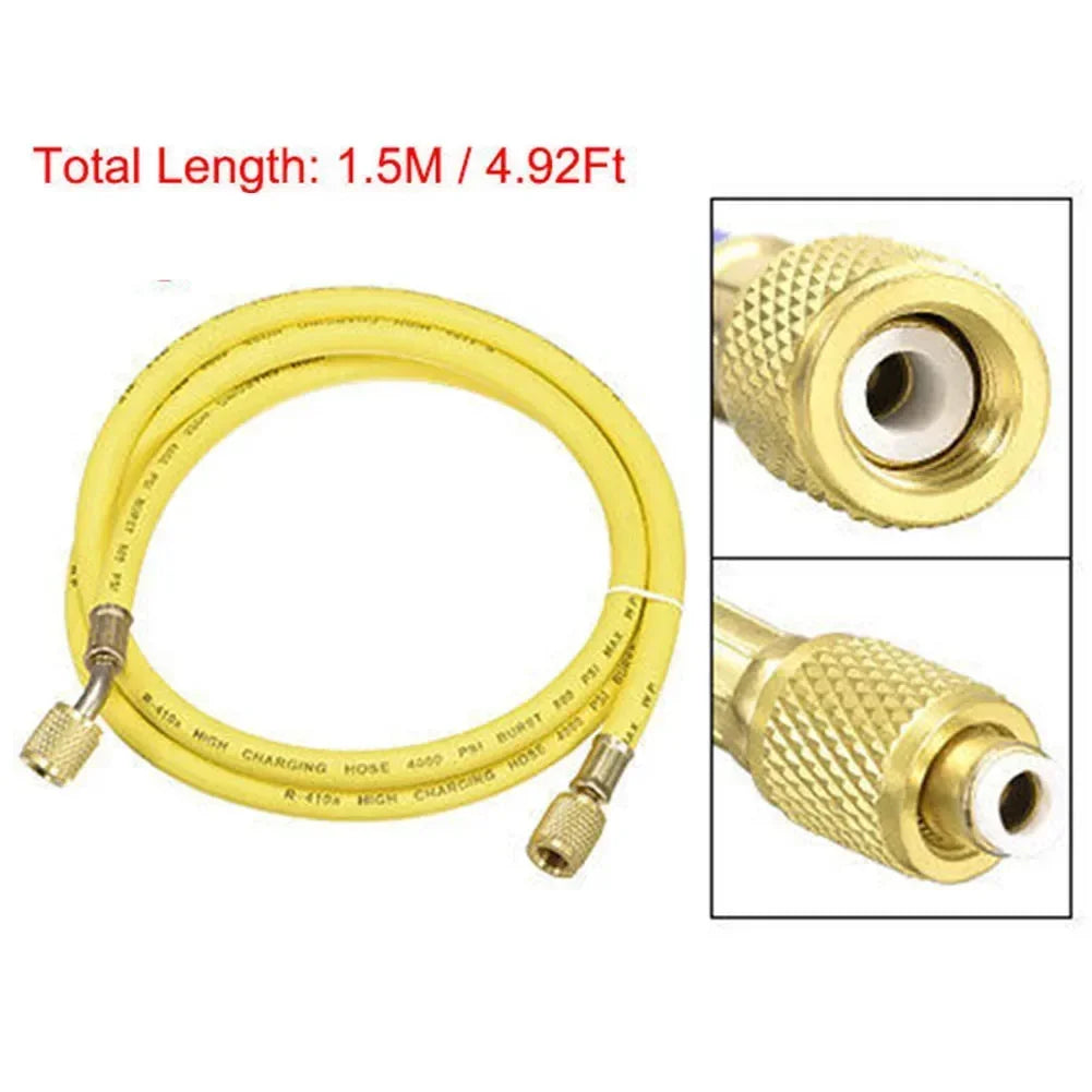 1/4 SAE AC Charging Hose 800PSI Flexible Brass Connectors