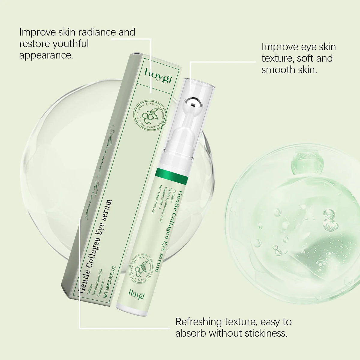 Hoygi Collagen Eye Serum Roller – Dark Circles & Puffiness