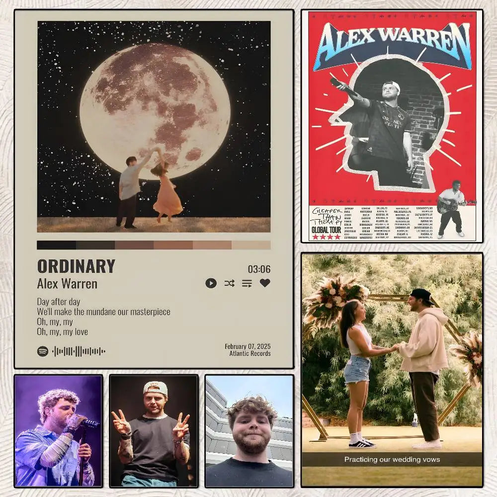 Alex Warren Ordinary Album HD Poster – Self-Adhesive Wall Art