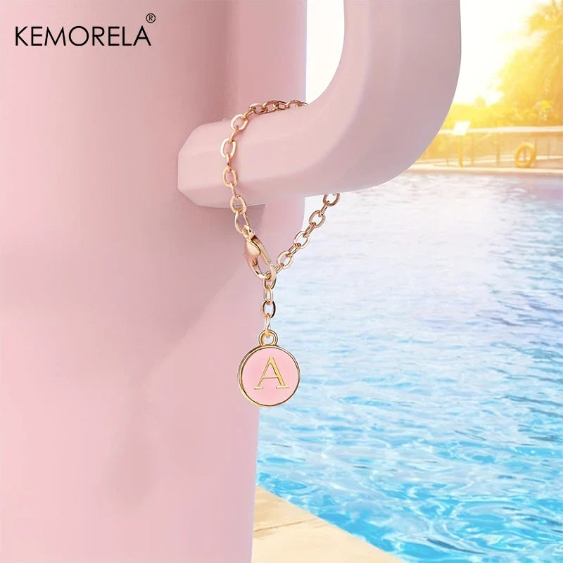 Silicone Straw Cap for Stanley Cup – Letter Pendant 10mm
