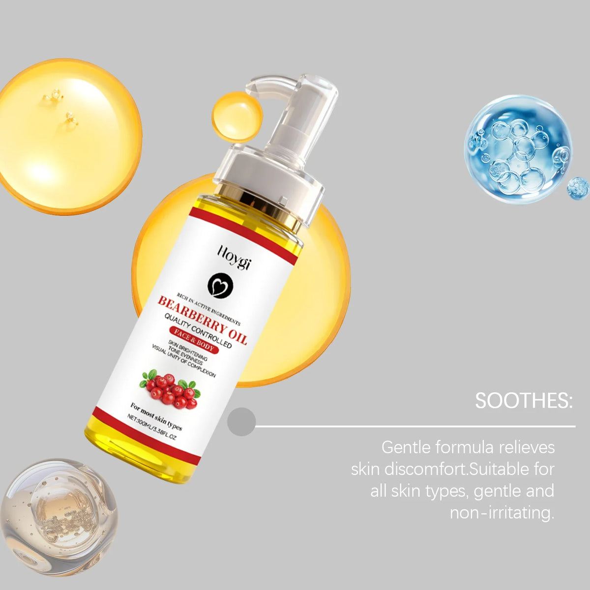 Hoygi Bearberry Body Oil – Brightening & Moisturizing 100ml