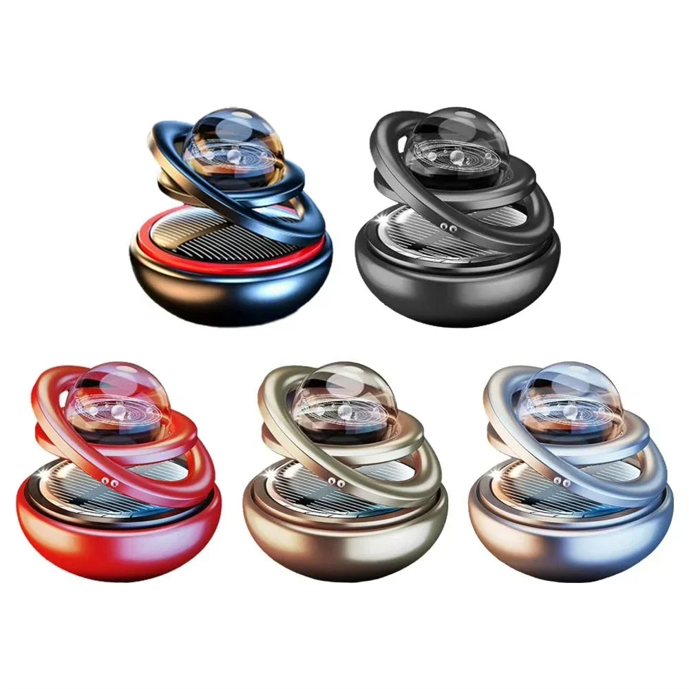 Solar Crystal Ball Car Air Freshener & Rotating Ornament