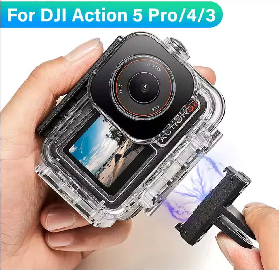 Magnetic Waterproof Case for DJI Action 5 Pro / 4 / 3